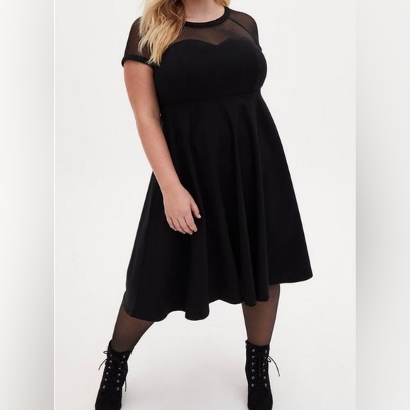 Torrid Swing Dress with Mesh - Picture 6 of 7